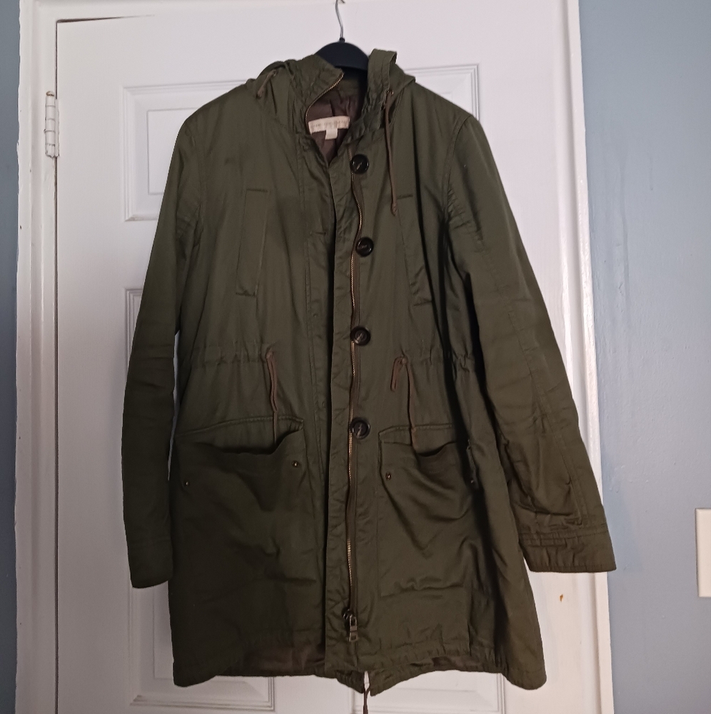 NY company fall coat with hoodie
